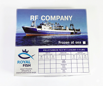 Филе трески без кожи Royal Fish Premium 3,4 кг